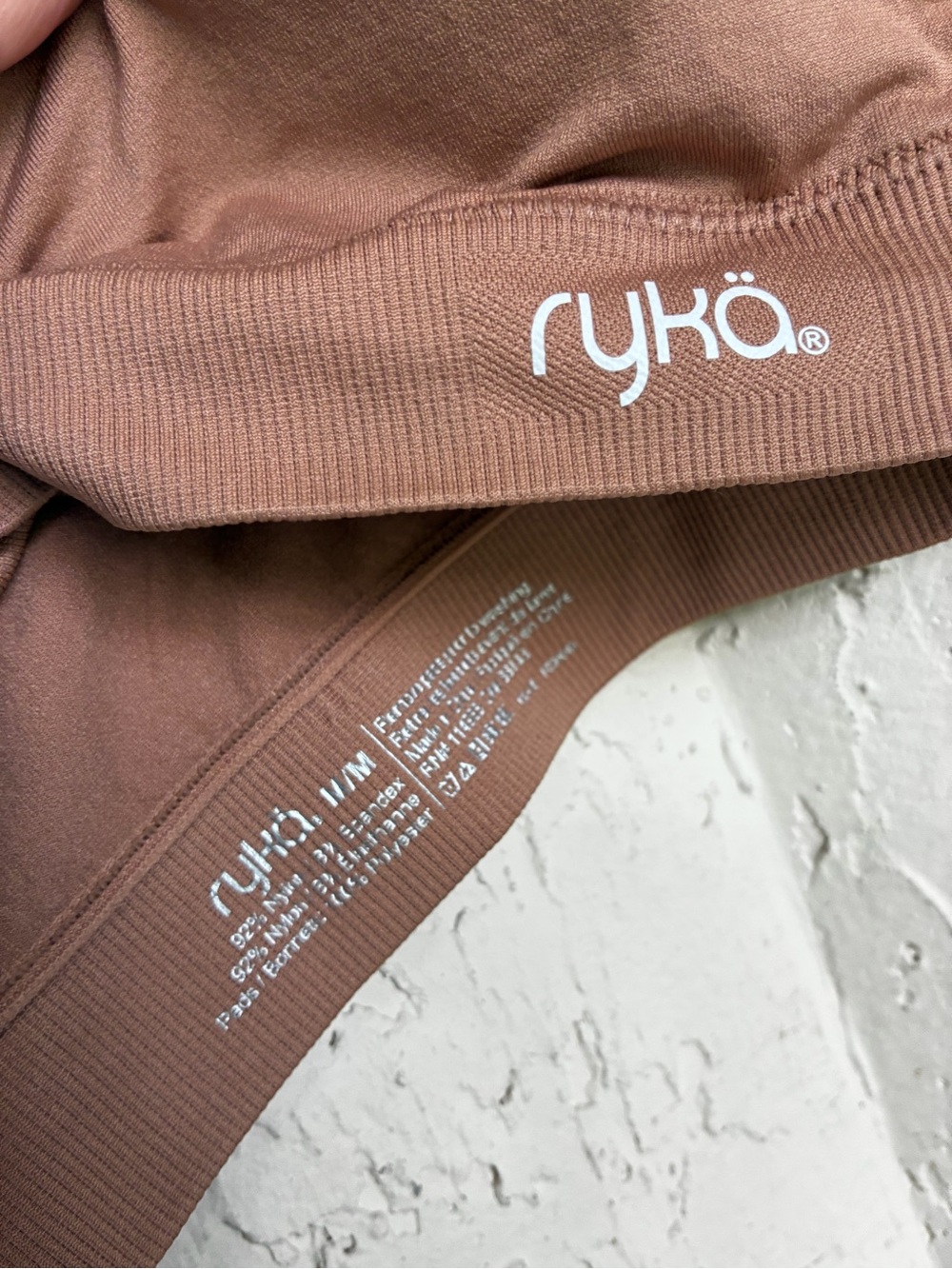 Ryka Mauve Brown Strappy Seamless Sports Bra - Picture 2 of 4